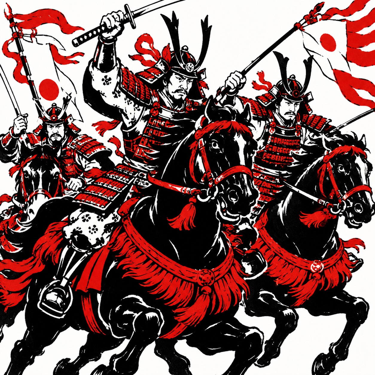 Samurai Swords cavalry artwork